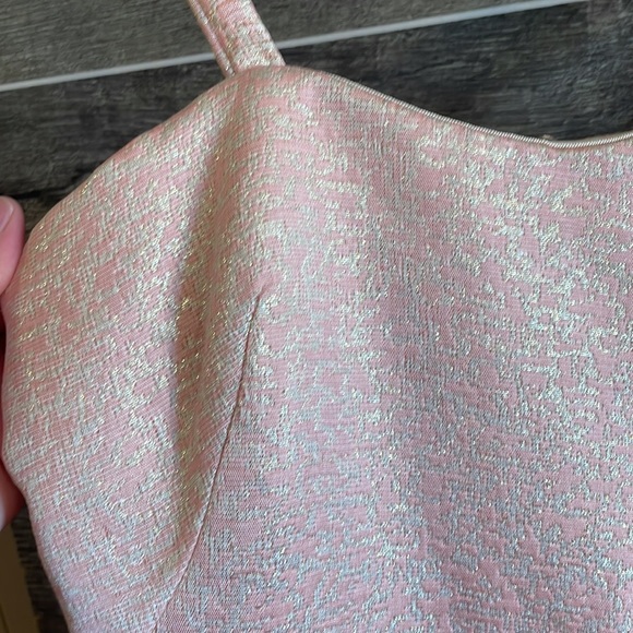 Pamella Roland Metallic Pearl Pink Evening Dress - Picture 4 of 9